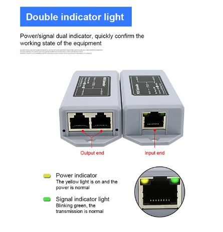 POE Extender POE in 1 to 2 POE out