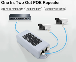 POE Extender POE in 1 to 2 POE out